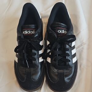 Youth 3.5 Adidas Samba Black Leather Sneakers